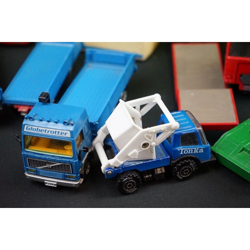 1107 - Quantity of diecast models featuring mainly commercial examples to include Siku, Corgi, Matchbox etc