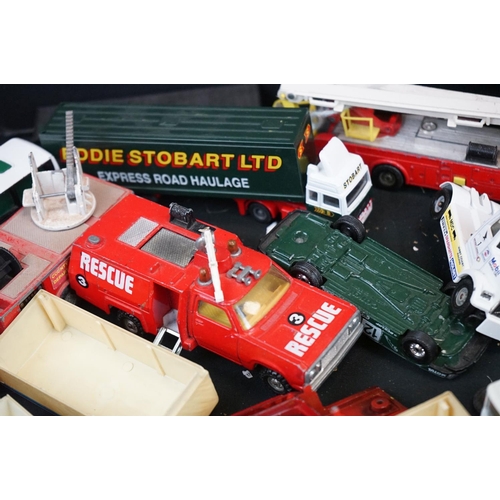 1107 - Quantity of diecast models featuring mainly commercial examples to include Siku, Corgi, Matchbox etc