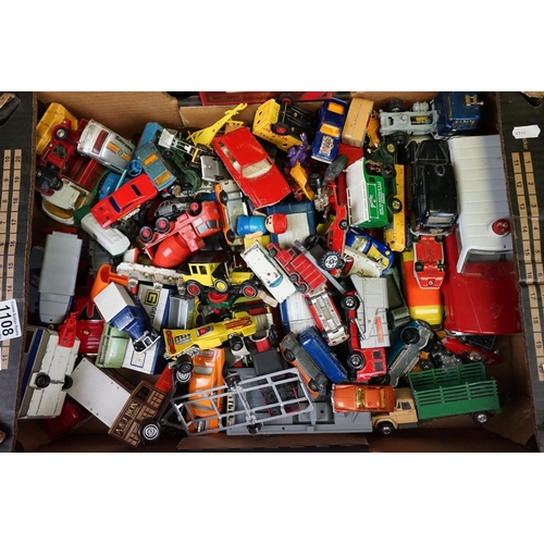 1108 - Quantity of play worn diecast models from the mid 20th C onwards to include Corgi, Matchbox, Dinky e... 