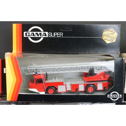 1109 - Six boxed diecast Fire Engine models to include 2 x Gama (Vision 2000 3536 & Super 2604), Conrad Air... 