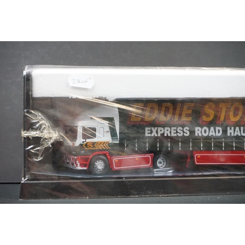 1120A - Two cased Corgi Modern Trucks Eddie Stobart 1/50 diecast models to include 75403 Leyland-DAF Curtain... 