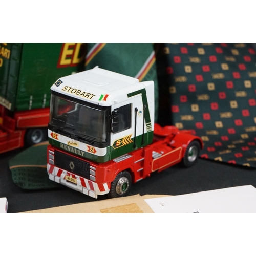 1122A - Three custom made/liveried diecast models of Eddie Stobart Transport Lorries to include Renault Magn... 