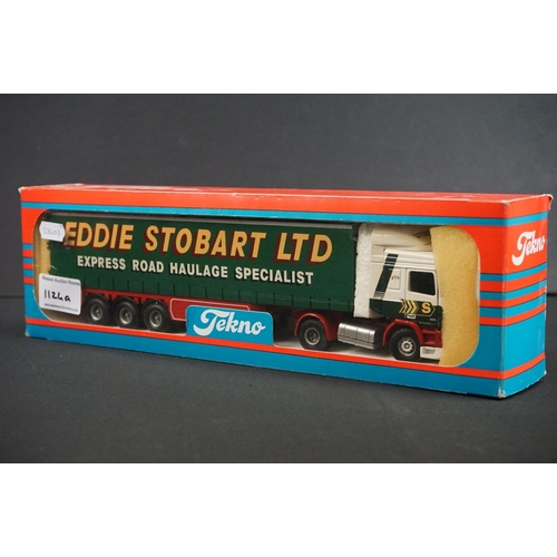 1124A - Three boxed Tekno 1/50 Eddie Stobart diecast model trucks (vg)