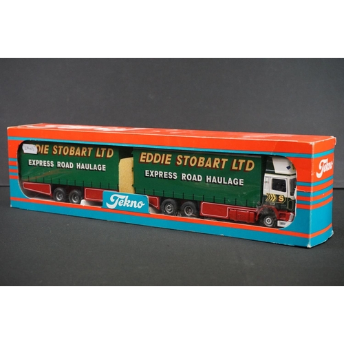 1124A - Three boxed Tekno 1/50 Eddie Stobart diecast model trucks (vg)