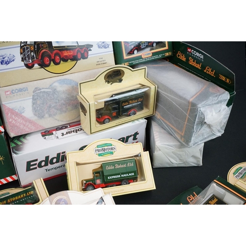 1126A - Around 31 boxed Eddie Stobart diecast models featuring Lledo & Corgi examples 59601 Ford Cargo Box V... 