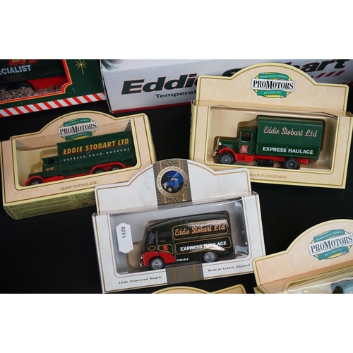 1126A - Around 31 boxed Eddie Stobart diecast models featuring Lledo & Corgi examples 59601 Ford Cargo Box V... 