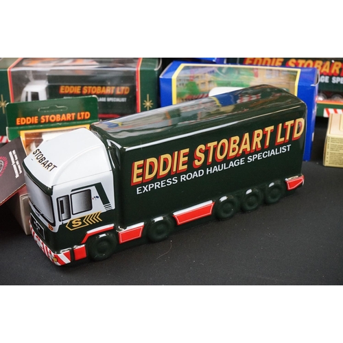 1126A - Around 31 boxed Eddie Stobart diecast models featuring Lledo & Corgi examples 59601 Ford Cargo Box V... 