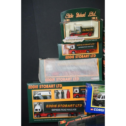 1126A - Around 31 boxed Eddie Stobart diecast models featuring Lledo & Corgi examples 59601 Ford Cargo Box V... 