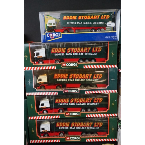 1126A - Around 31 boxed Eddie Stobart diecast models featuring Lledo & Corgi examples 59601 Ford Cargo Box V... 