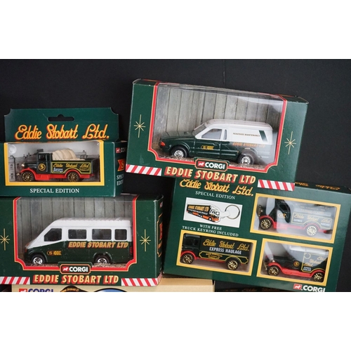 1126A - Around 31 boxed Eddie Stobart diecast models featuring Lledo & Corgi examples 59601 Ford Cargo Box V... 