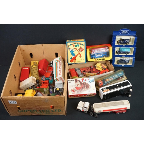 1183 - Group of boxed &unboxed diecast models to include Corgi, Buddy L, Lledo, Matchbox etc plus 2 x boxed... 