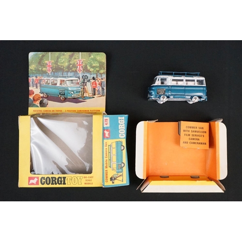 1185 - Two boxed Corgi diecast models to include 479 Commer Mobile Camera Van (no accessories) and 359 Army... 