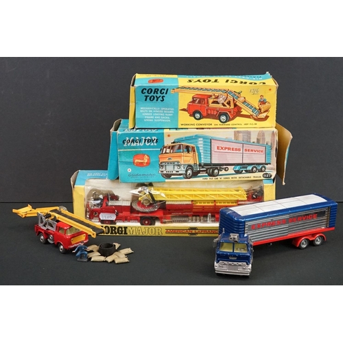 1186 - Three boxed Corgi diecast models to include Major 1143 Aerial Rescue Truck, Major 1137 Ford Tilt Cab... 