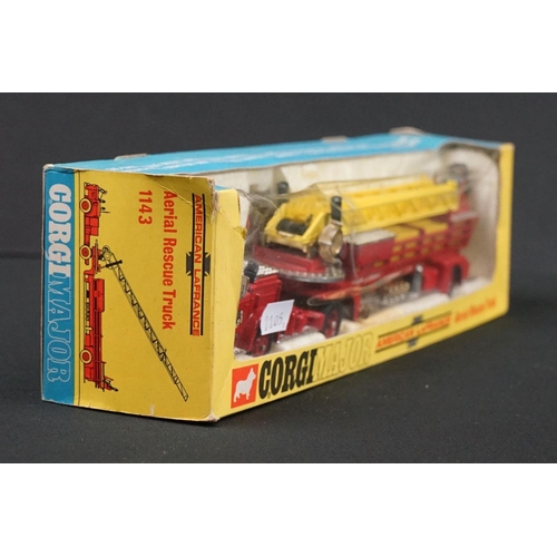 1186 - Three boxed Corgi diecast models to include Major 1143 Aerial Rescue Truck, Major 1137 Ford Tilt Cab... 