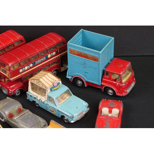 1187 - Around 32 mid 20th C play worn Corgi diecast models to include Ecurie Ecosse Racing Car Transporter ... 