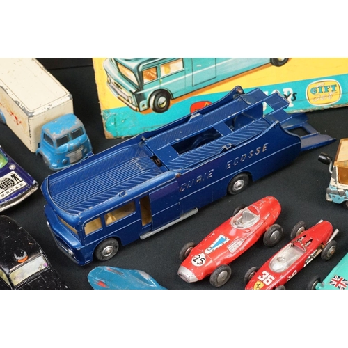 1187 - Around 32 mid 20th C play worn Corgi diecast models to include Ecurie Ecosse Racing Car Transporter ... 