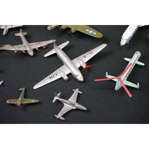 1191 - Quantity of play worn diecast model planes mainly from the mid 20th C to include Dinky, Lone Star, M... 