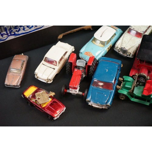 1199 - Around 45 mid 20th C onwards play worn diecast models, including Corgi, Dinky and Matchbox, featurin... 