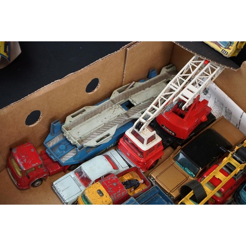 1199 - Around 45 mid 20th C onwards play worn diecast models, including Corgi, Dinky and Matchbox, featurin... 