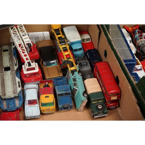 1199 - Around 45 mid 20th C onwards play worn diecast models, including Corgi, Dinky and Matchbox, featurin... 