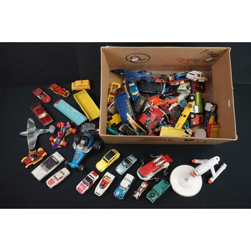 1204 - Quantity of play worn diecast models from the mid 20th C onwards to include Corgi, Dinky, Matchbox e... 