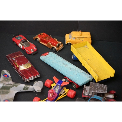 1204 - Quantity of play worn diecast models from the mid 20th C onwards to include Corgi, Dinky, Matchbox e... 