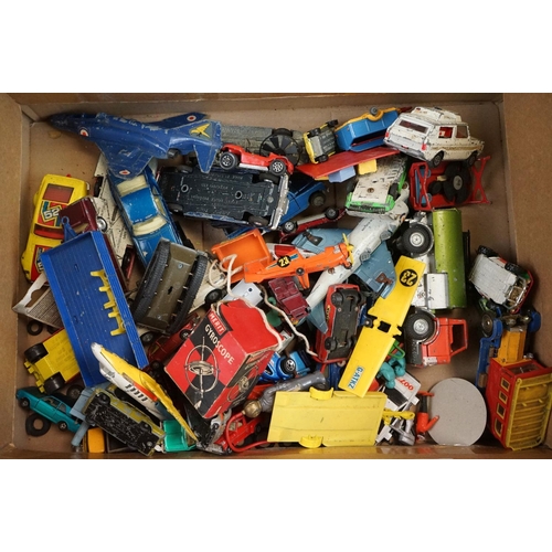 1204 - Quantity of play worn diecast models from the mid 20th C onwards to include Corgi, Dinky, Matchbox e... 