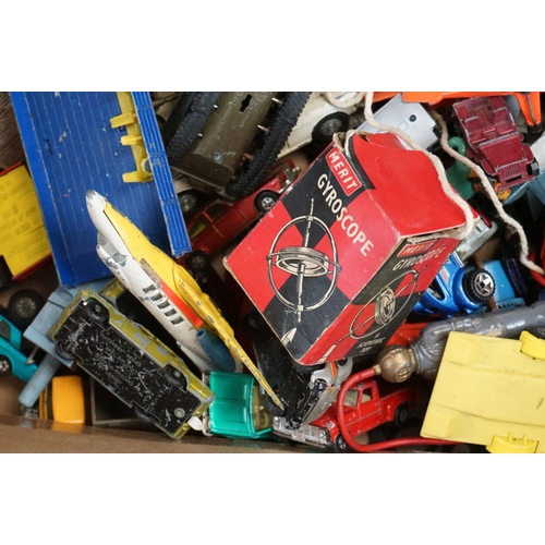 1204 - Quantity of play worn diecast models from the mid 20th C onwards to include Corgi, Dinky, Matchbox e... 