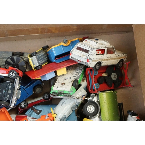 1204 - Quantity of play worn diecast models from the mid 20th C onwards to include Corgi, Dinky, Matchbox e... 