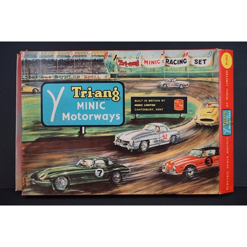 1208 - Collection of Triang Minic Motorways to include boxed M1522 set, 2 x boxed slot cars featuring Aston... 