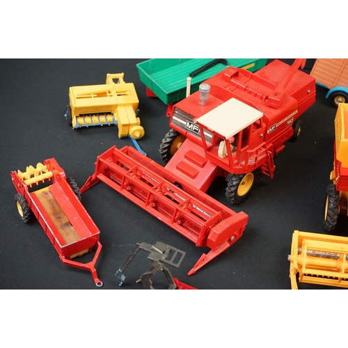 1209 - Collection of Britains farming related models include New Holland Combine Harvester, MF 760 Massey F... 