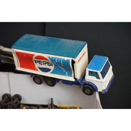 1210 - Quantity of play worn diecast models circa 1970s to include Corgi, Matchbox, etc