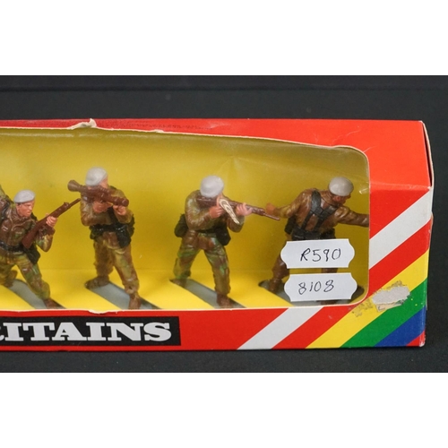 1301 - Boxed Britains Deetail ' 7 S.A.S Troopers ' plastic figure set no. 6336 (one gun bent, box has some ... 