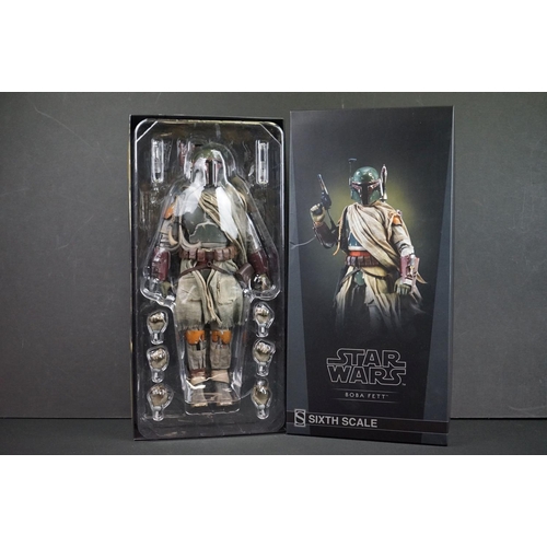 1365 - Star Wars - Boxed Sideshow Collectibles Star Wars Boba Fett Sixth Scale Figure in original shop box,... 