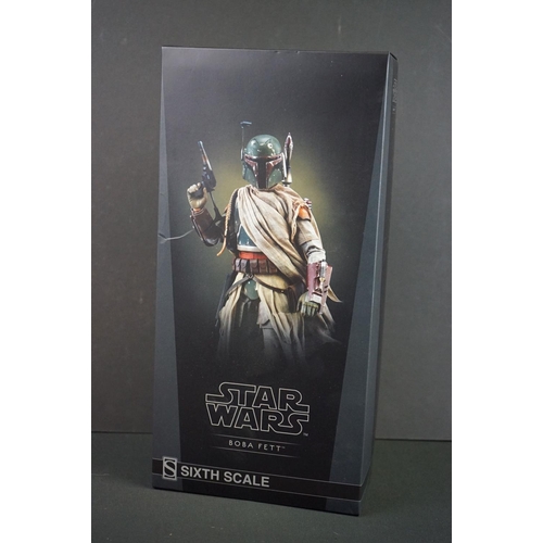 1365 - Star Wars - Boxed Sideshow Collectibles Star Wars Boba Fett Sixth Scale Figure in original shop box,... 