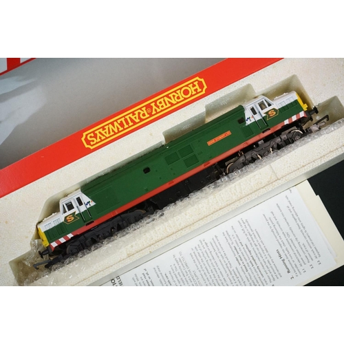 18A - Boxed Hornby OO gauge R.2128 Eddie Stobart Co-Co Diesel Electric Class 37 Locomotive plus boxed Horn... 