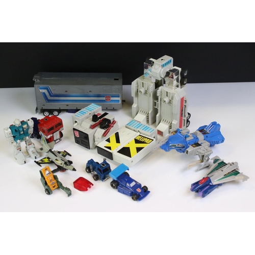 1505 - Transformers - Nine Original Hasbro Takara G1 Transformers to include Highbrow, Optimus Prime, Brawn... 