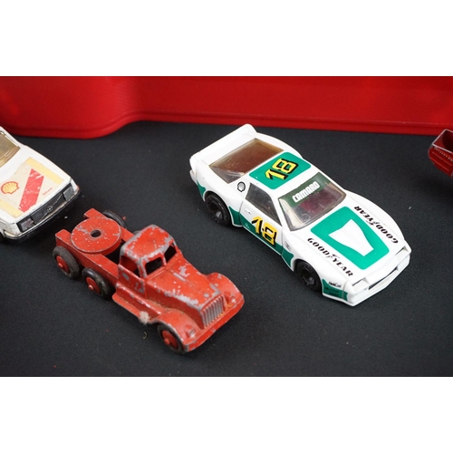 1195 - Quantity of play worn diecast, plastic and tin plate models form the mid 20th C onwards