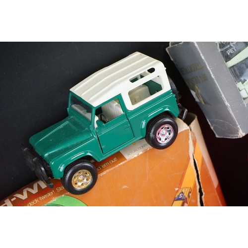 1195 - Quantity of play worn diecast, plastic and tin plate models form the mid 20th C onwards