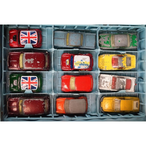 1196 - Matchbox Collectors Case 41, together with 48 Matchbox and Corgi play worn diecast models to include... 