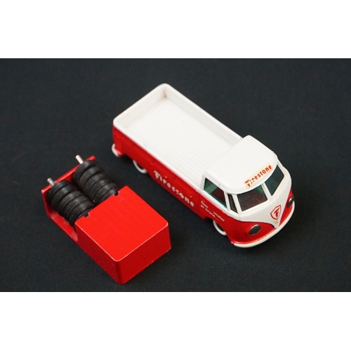 1213 - Boxed Tekno Nr 410 Firestone VW Pick Up Truck diecast model in red, complete with 12 x tyres, a coup... 