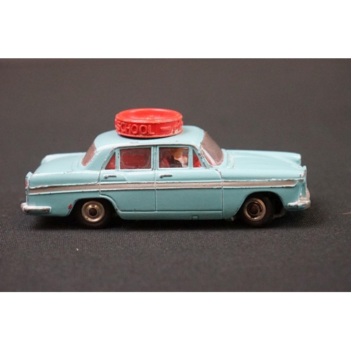 1214 - Boxed Corgi 236 Motor School Car Austin A60 De Luxe Saloon diecast model, with pale blue body, red i... 