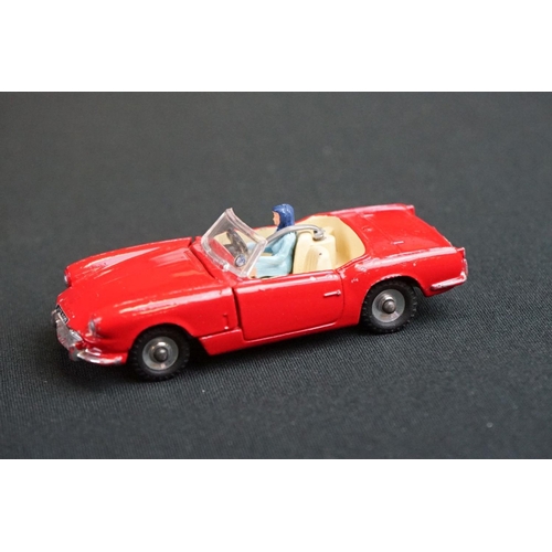 1215 - Boxed Dinky 114 Triumph Spitfire diecast model in red with driver (paint chips, box squash) plus a D... 