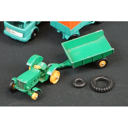 1223 - 15 Matchbox diecast models to include No 47 tipper, dumper truck, Hoveringham tipper, etc (some play... 