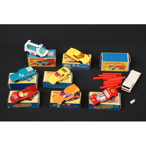 1224 - Eight Boxed Matchbox diecast models to include 6 x Superfast (33 Datsun 126X, 19 Road Dragster, 68 P... 