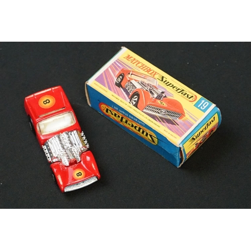 1224 - Eight Boxed Matchbox diecast models to include 6 x Superfast (33 Datsun 126X, 19 Road Dragster, 68 P... 