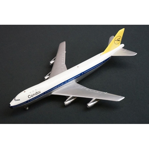 1236 - Boxed Schuco 1024 Lufthansa Supercargo Jet Boeing 707 diecast model plus 3 x unboxed Schuco planes t... 