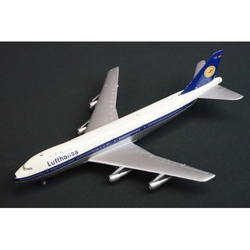 1236 - Boxed Schuco 1024 Lufthansa Supercargo Jet Boeing 707 diecast model plus 3 x unboxed Schuco planes t... 