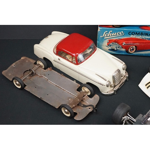 1237 - Group of play worn or 'in-parts' Schuco tinplate and plastic models to include Rollfix 1085, Ingenic... 