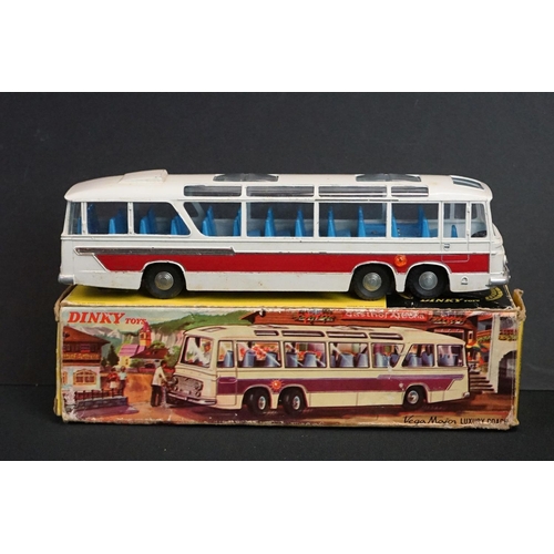 1251 - Five Boxed Dinky diecast models to include 952 Vega Major Luxury Coach in white, 402 Bedford Coca-Co... 